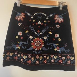 Embroidered Mini Skirt